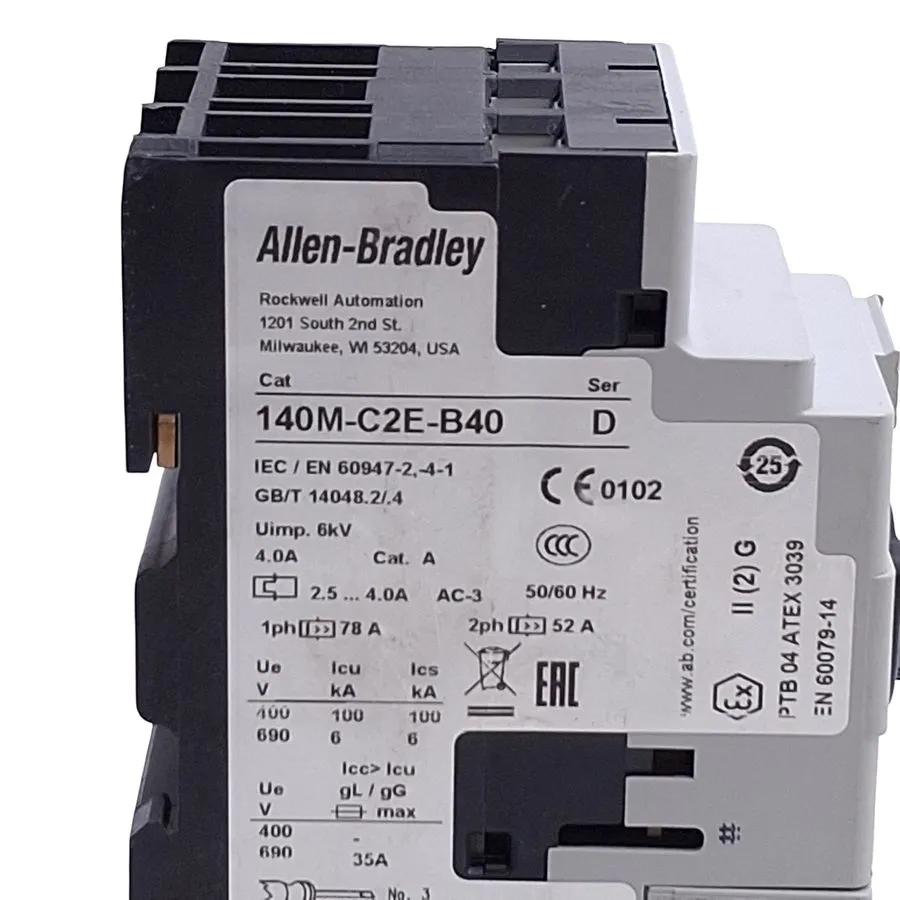 Автоматический выключатель Allen Bradley 140M-C2E-B40 Motor Protection Circuit B