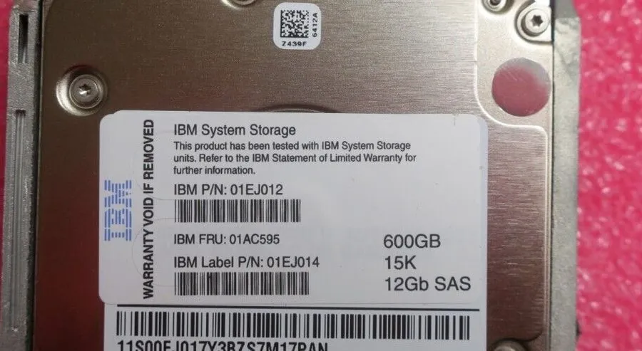 Жёсткий диск IBM 01AC595 600GB 15K 12GB 2.5" SAS HDD Internal Hard Disk Drives