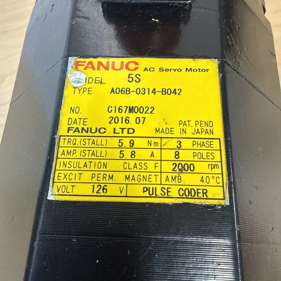 Серводвигатель Fanuc AC Servo Motor A06B-0314-B042 — фото лота 2