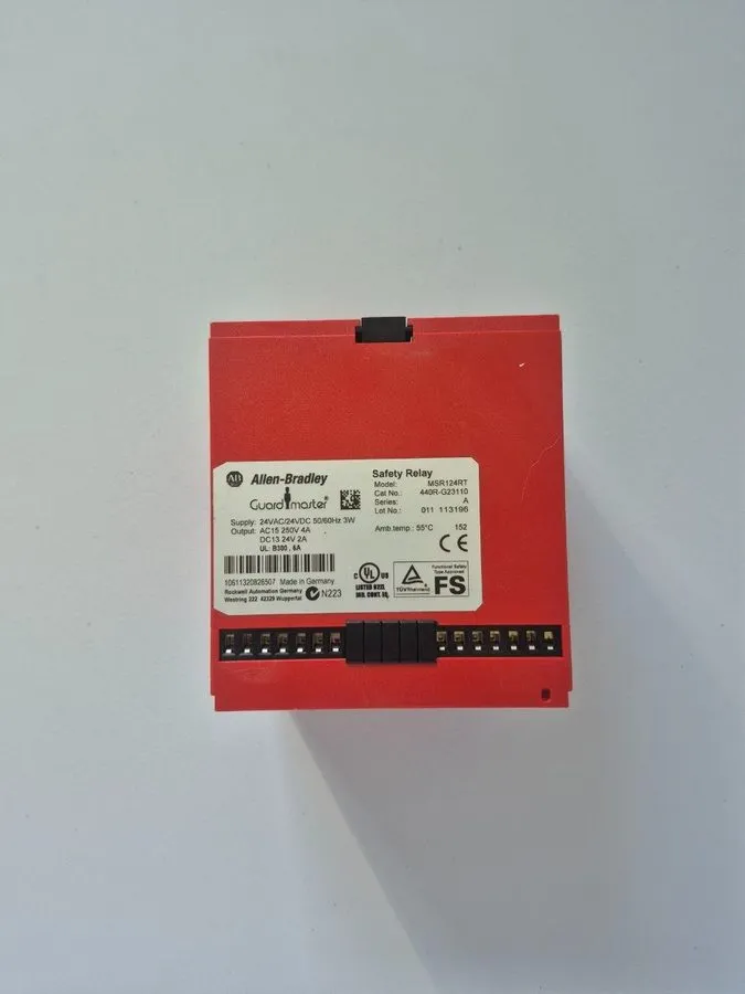 Реле безопасности Allen-Bradley MSR124RT Guardmaster Safety Relay Ser. A — фото лота 1