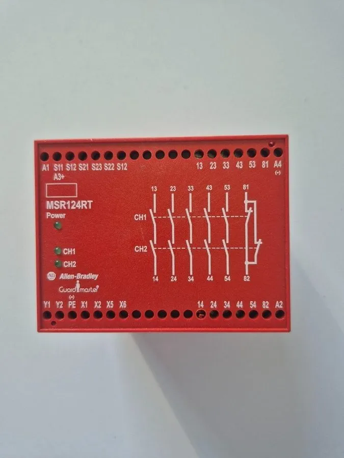 Реле безопасности Allen-Bradley MSR124RT Guardmaster Safety Relay Ser. A — фото лота 2