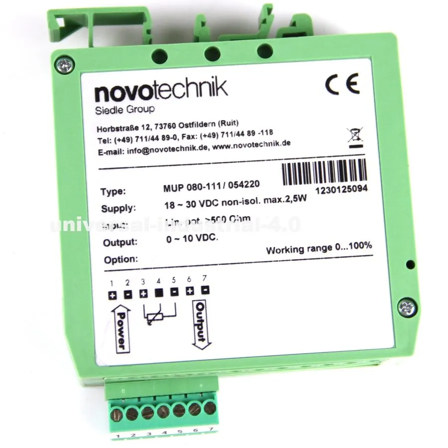 Преобразователь сигнала NOVOTECHNIK MUP-080-111 Signal Conditioner
