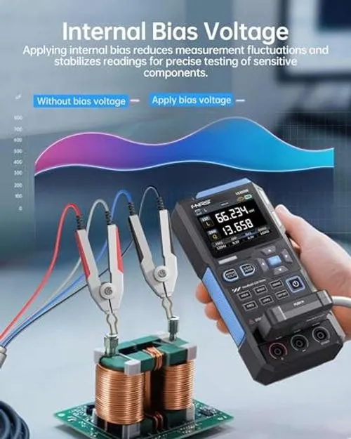 Тестер LC1020E 100kHz LCR Meter, 19,999 Counts Resistor Inductor Capacitor Teste — фото лота 1