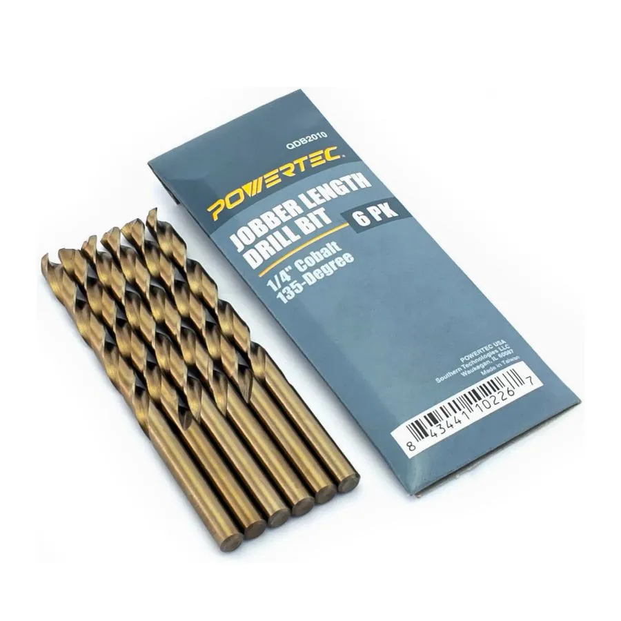 Режущий инструмент POWERTEC Cobalt Drill Bit 1/4-Inch 135 Degree Drill Bit Set ( — фото лота 2