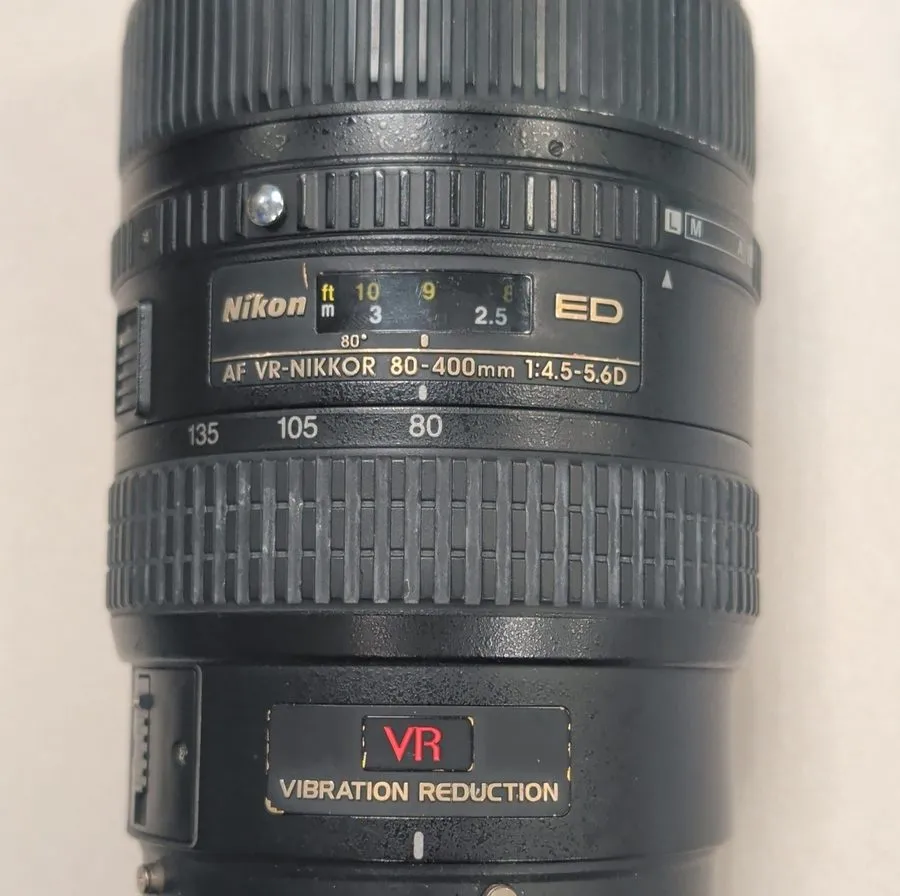 Объектив Nikon AF VR-NIKKOR 80-400mm f/4.5-5.6D VR Telephoto Zoom Nikon F Lens — фото лота 1