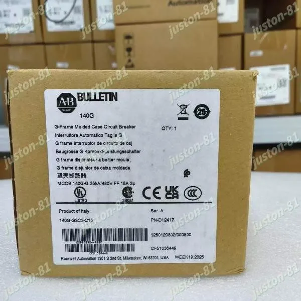 Автоматический выключатель Allen-Bradley 140G-G3C3-C15 15A 3 Pole Circuit Breake