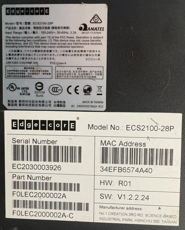Коммутатор Edge-core Ethernet switch Model ECS2100-28PP 24-port Gigabit Web-Smar — фото лота 4