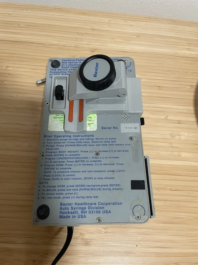 Блок питания Baxter AS20GH Infusion Pump w/ Power Supply Power On Medical — фото лота 1