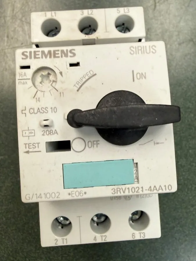 Автоматический выключатель SIEMENS 3RV1021-4AA10 MOTOR PROTECTION CIRCUIT BREAKE