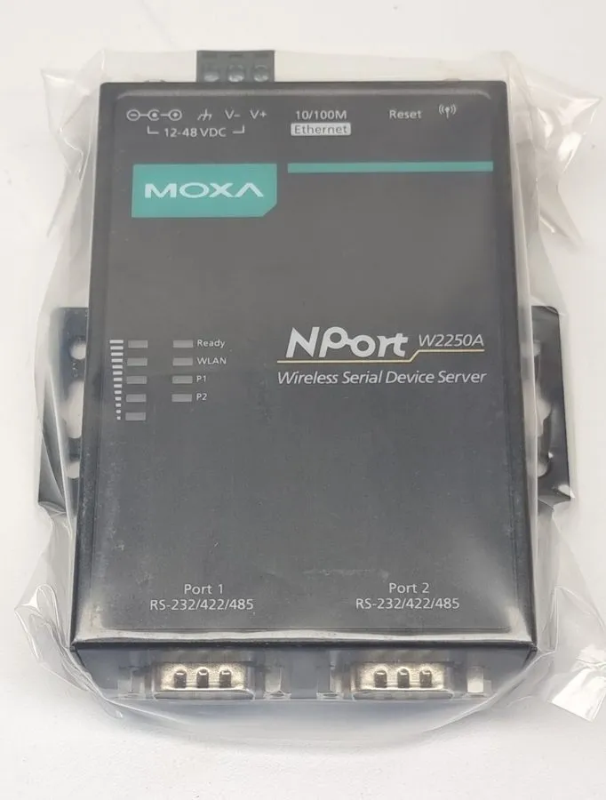 IIoT-устройство Moxa NPort W2250A-T-EU Band Serial to WiFi Wireless Device Serve — фото лота 1