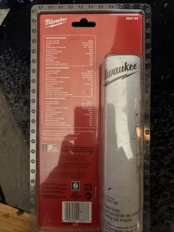 Тестер Milwaukee 2237-20 600V AC/DC Digital Clamp Meter HVAC/R