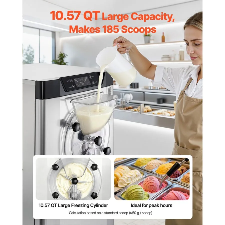 Оборудование для общепита VEVOR Commercial Hard Ice Cream Machine Frozen Gelato  — фото лота 2