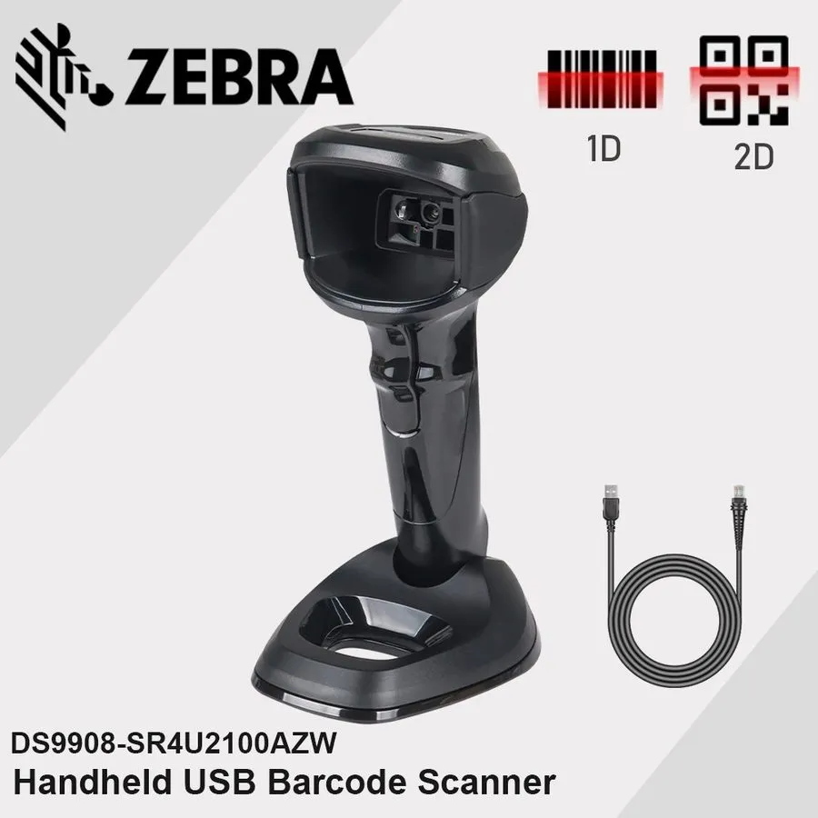 Сканер штрих-кода Zebra DS9908-SR4U2100AZW Handheld USB Barcode Scanner 1D 2D Sc