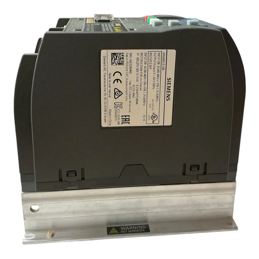 Частотный преобразователь SIEMENS SINAMICS 6SL3210-5BE13-7UV0 0.37KW 400VAC V20 