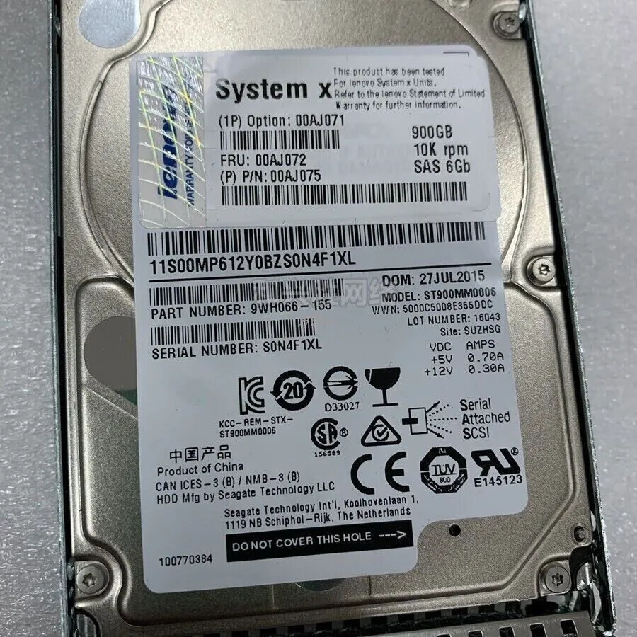 Жёсткий диск Lenovo 0AJ0730 00AJ075 00AJ071 900GB 00AJ072 2.5'' 10K SAS 6Gbs Har