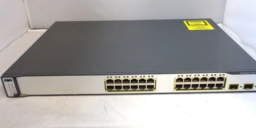 Коммутатор Cisco Catalyst (WS-C3750-24PS-S) POE 24-Ports Rack-Mountable Switch