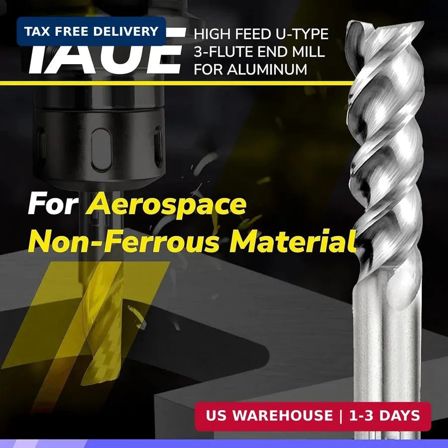Режущий инструмент SPEED TIGER Carbide Square End Mill 3 Flute IAUE1/8 3 ( 1/8") — фото лота 2