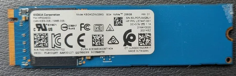 SSD-накопитель Kioxia BG4 256GB NVMe SSD Solid State Drive KBG40ZNV256G