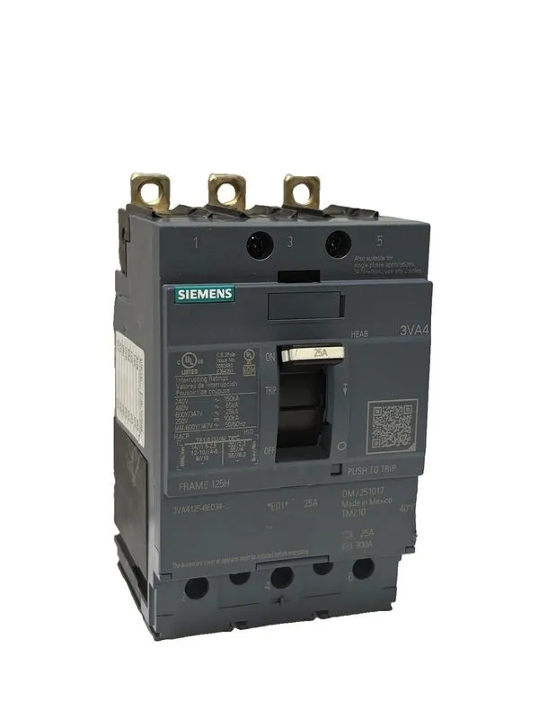 Автоматический выключатель Siemens 3VA4125-6ED34-0AA0 3 Pole 25 Amp Volt 65kA Bo