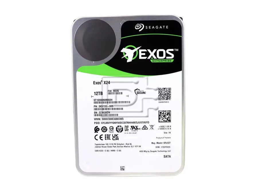 Жёсткий диск Seagate Exos X24 ST12000NM002H hard drive Enterprise 12 TB SATA