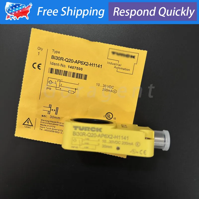 Датчик приближения TURCK BI30R-Q20-AP6X2-H1141 Proximity Sensor, 6mm Range, 10-3