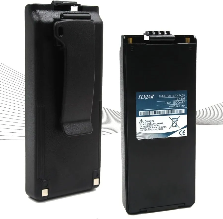 Радиостанция 2-Pack 9.6V 1500mAh Ni-MH BP-196 Batteries — фото лота 2