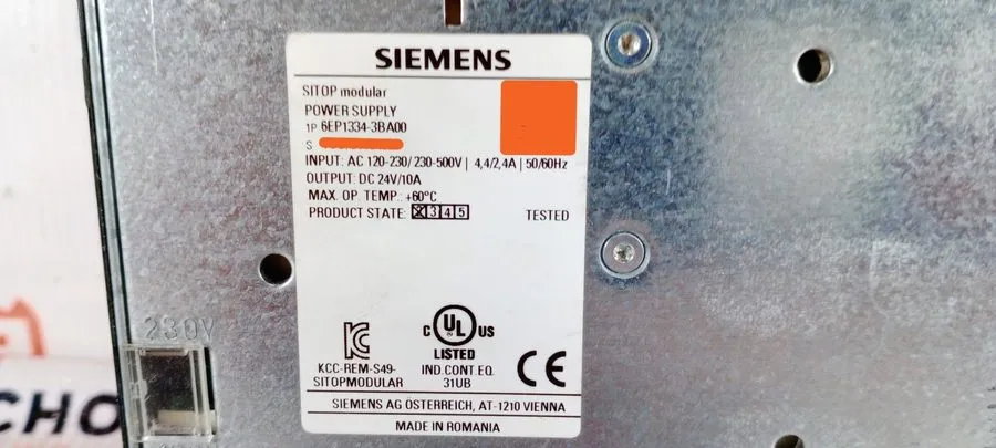 Блок питания Siemens SITOP Modular 24VDC 10 Amp Power Supply 6EP1334-3BA00