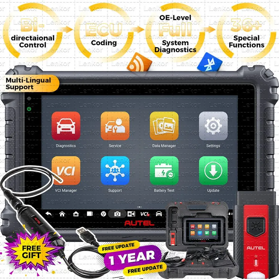 Диагностический сканер 2026 Autel MaxiSys MK906 Pro Coding Full Systems Diagnost