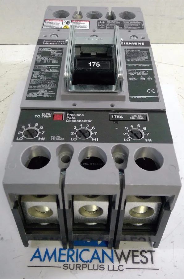 Автоматический выключатель SIEMENS SENTRON SERIES HFXD6 HFXD63B175 CIRCUIT BREAK