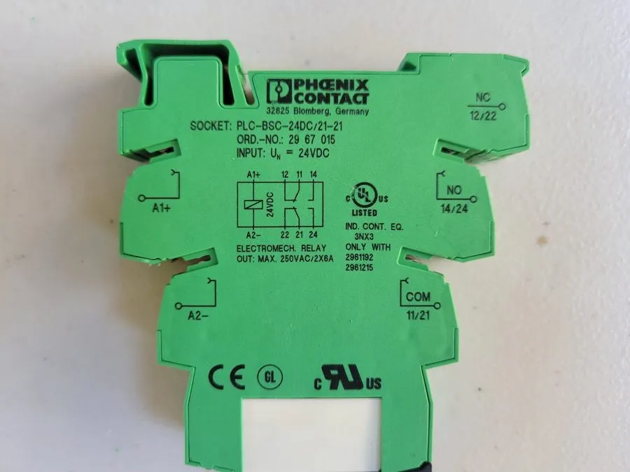 Колодка реле X Phoenix contact plc-bsc-24dc/21-21 Relay Socket 2961192 250VAC/6A