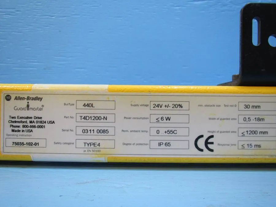 Световая завеса Allen Bradley GuardMaster 440L-T4D1200 Safety Light Curtain 1200