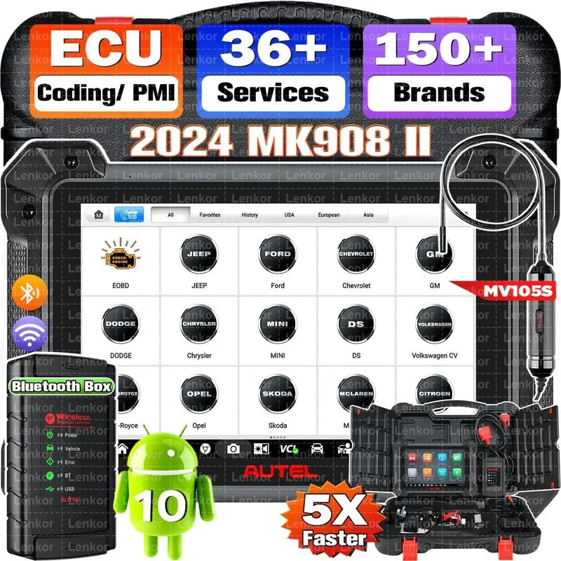 Диагностический сканер Autel MaxiSYS MS908S PRO II & J2534 Programming Coding Sc — фото лота 2