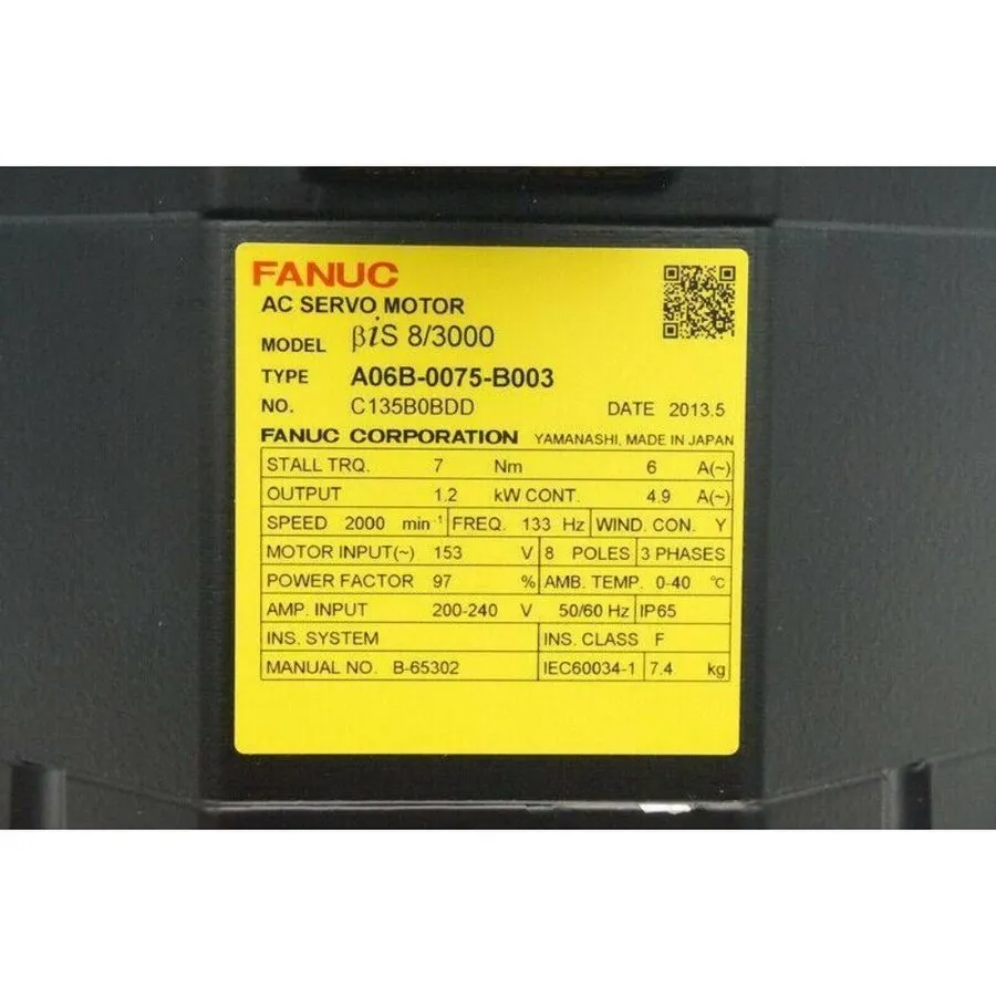 Серводвигатель Fanuc A06B-0075-B003 AC Servo Motor