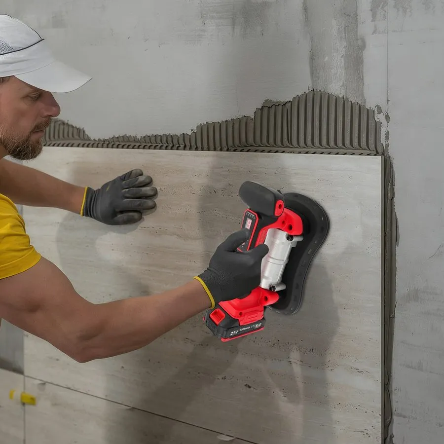 Вакуумная присоска 9-Gear Battery Powered Tile Handhold Vibrating Machine w/Suct — фото лота 2