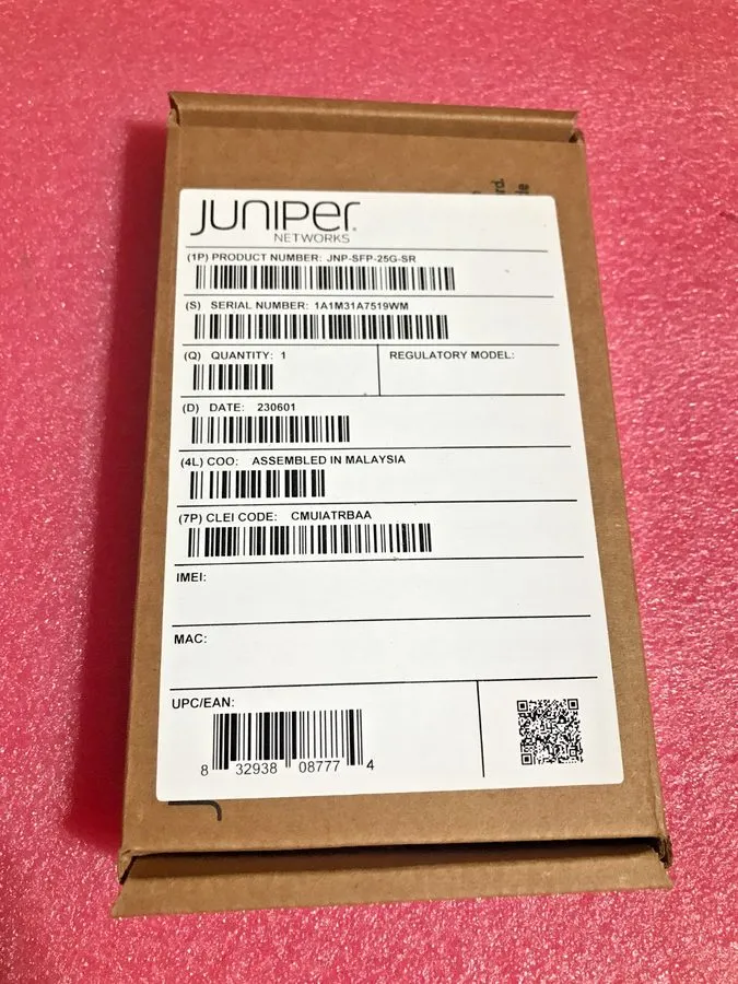 Трансивер Juniper JNP-SFP-25G-SR 25GBASE-SR SFP-25G-SR-C 740-068639 100m on MMF 