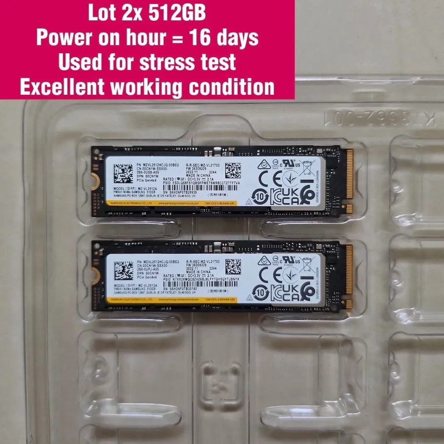 SSD-накопитель Samsung PM9A1 512GB NVMe Gen4x4 M.2 Internal SSD Black MZVL2512HC