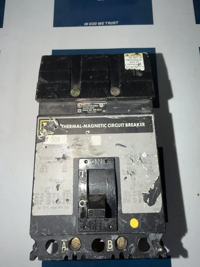 Автоматический выключатель Square D FC34050 50 Amp 3 Pole 480V I-Line Circuit Br