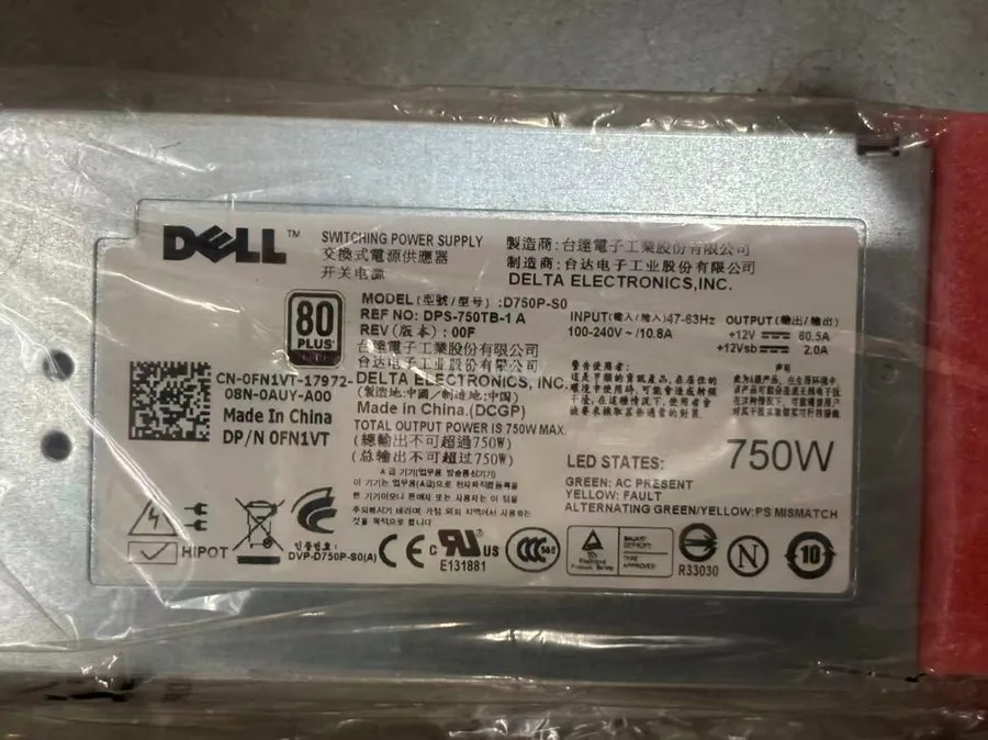 Блок питания Dell 750W Power Supply D750P-S0 DPS-750TB-1 A FN1VT