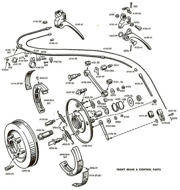 Такелажная скоба FRONT BRAKE SHACKLE REBUILD KIT Harley Knucklehead Flathead UL  — фото лота 2