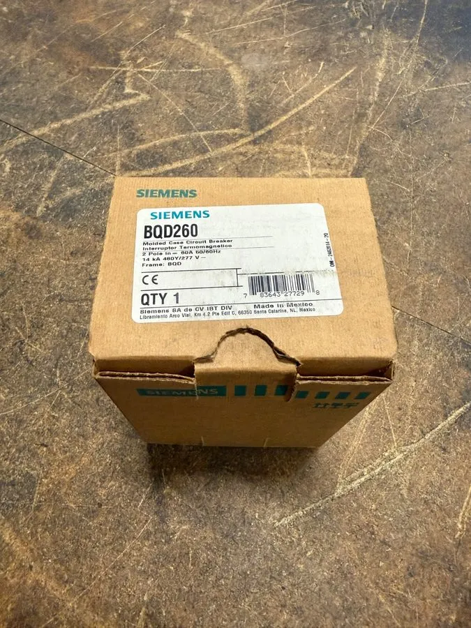 Автоматический выключатель BQD260 Siemens Circuit Breaker 2 Pole 60 Amp 277/480V
