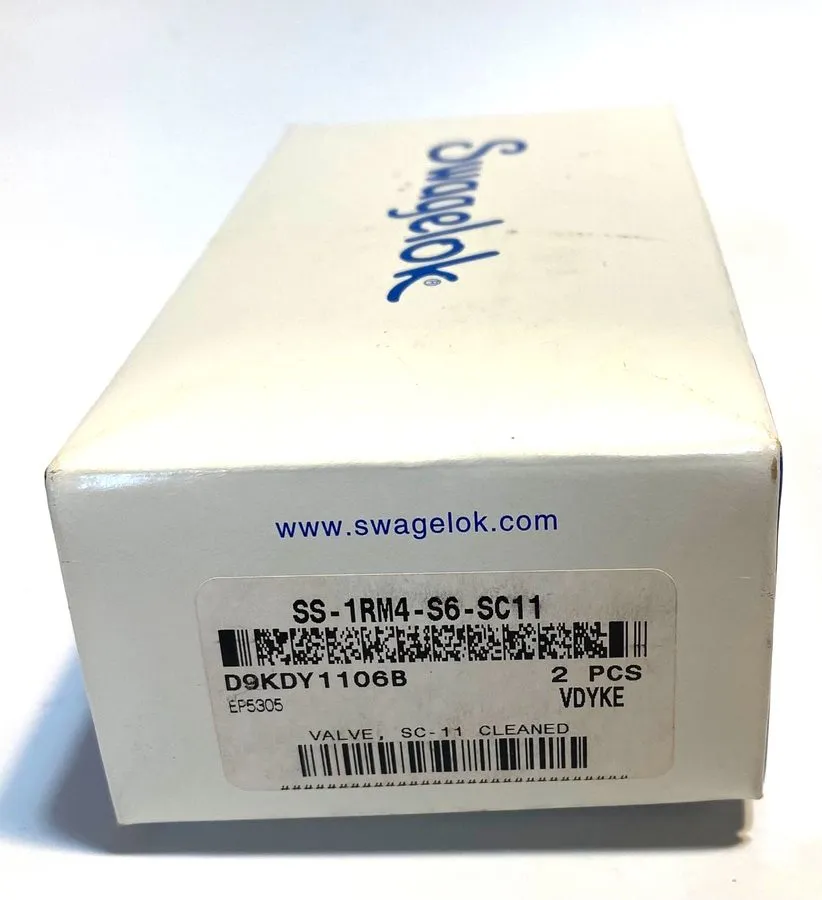 Клапан SWAGELOK VALVE SS-1RM4-S6-SC11