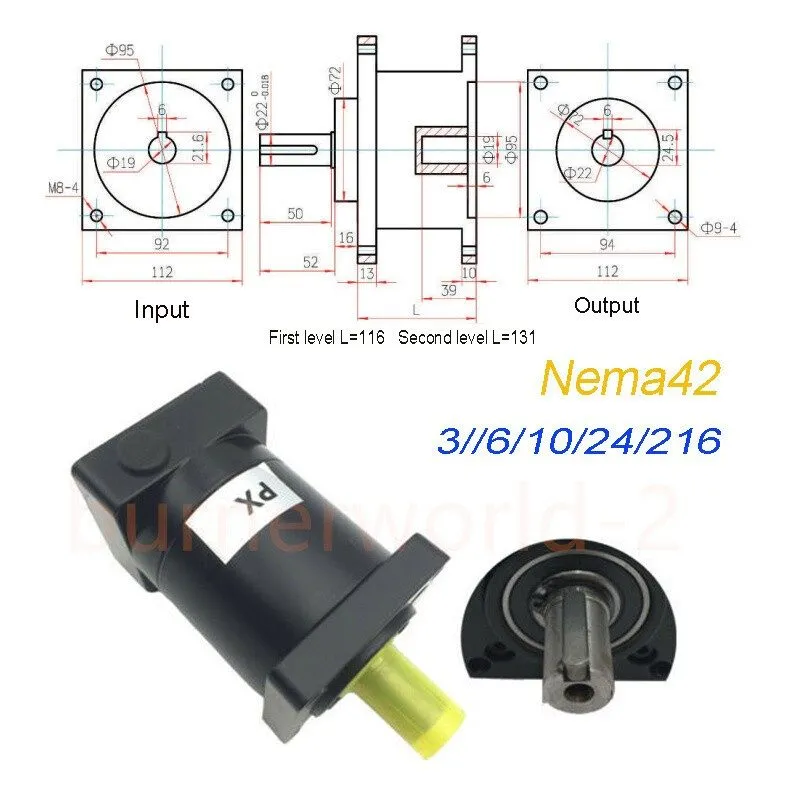 Серводвигатель Nema42 Planetary Gearbox Gear Head