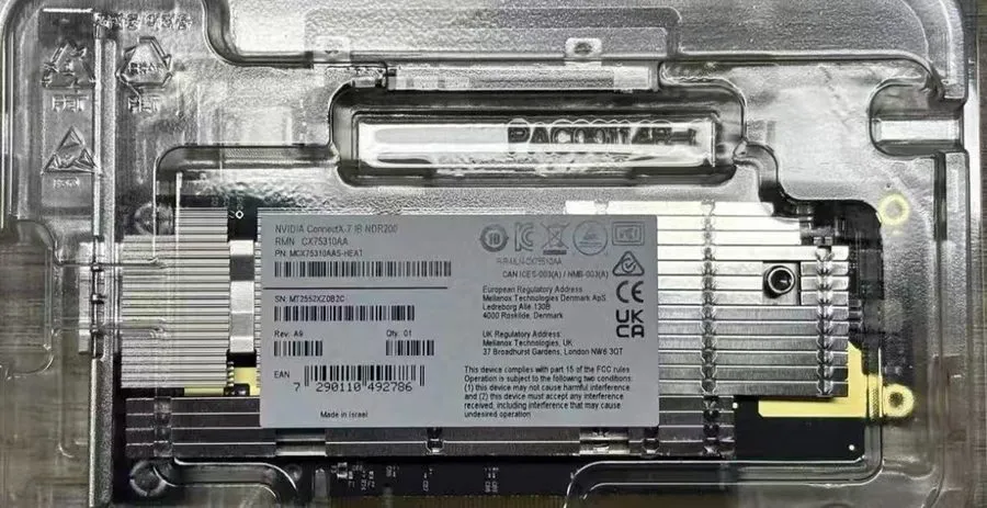 GPU-ускоритель Mellanox MCX75310AAS-HEAT Single-Port OSFP NDR200 InfiniBand/Ethe — фото лота 1