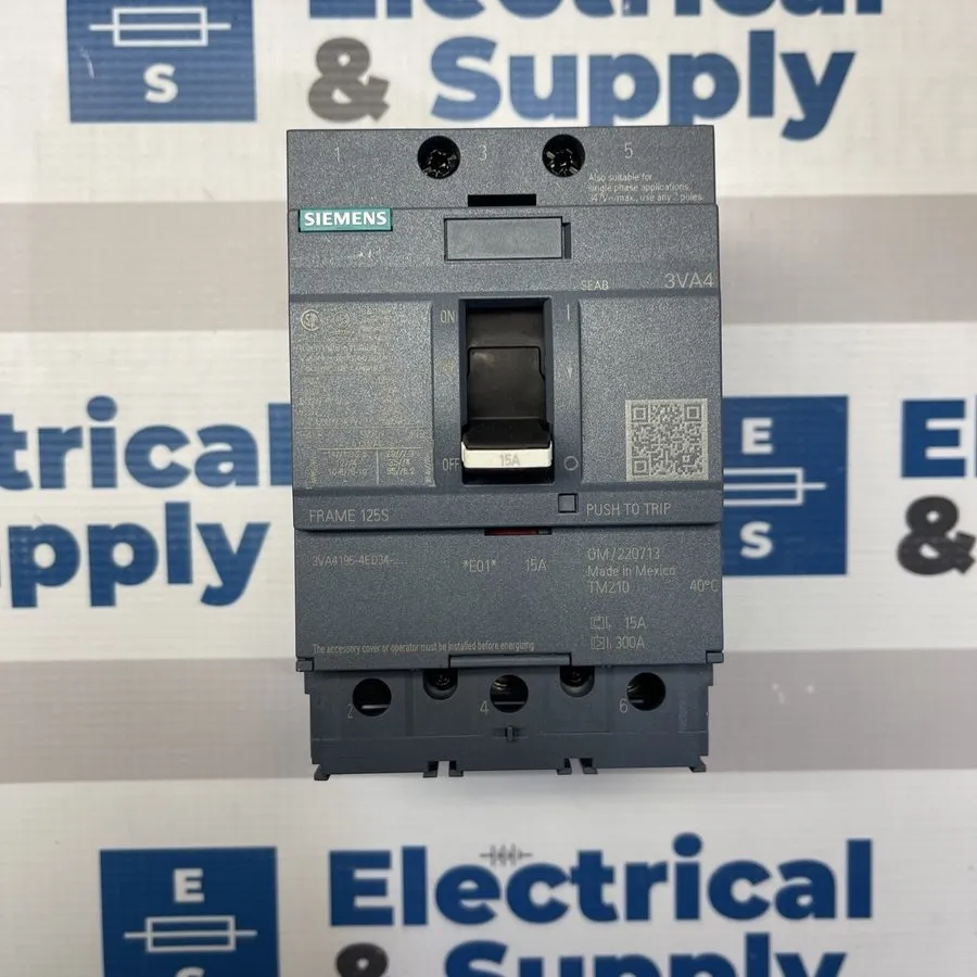 Автоматический выключатель Siemens 3VA4195-4ED34-0AA0 breaker 3 POLE 15 AMP Surp