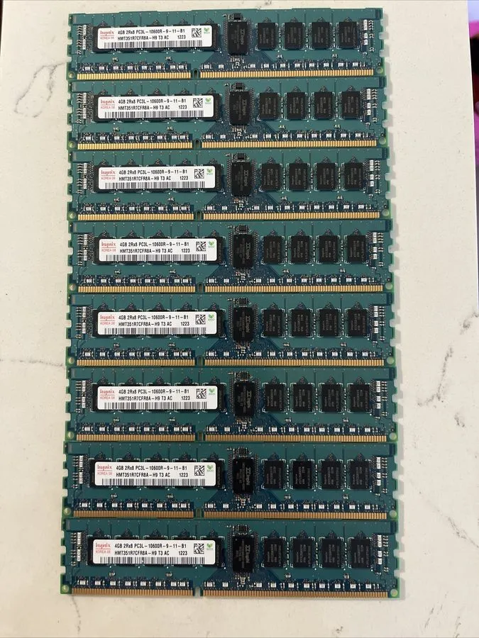 Модуль памяти HYNIX 4GB 2Rx8 PC3L-10600R-9-11-B1 HMT351R7CFR8A H9 T8 AC RAM 32 G