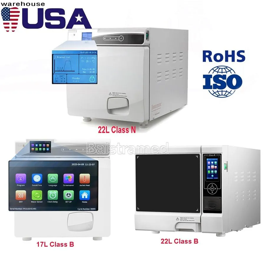 Стерилизатор 22L/17L Class B Dental Medical Autoclave Vacuum Steam Sterilizer wi