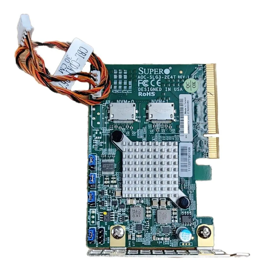 Кабель Supermicro AOC-SLG3-2E4T dual-Port Gen-3 Internal NVMe Host Bus Adapter