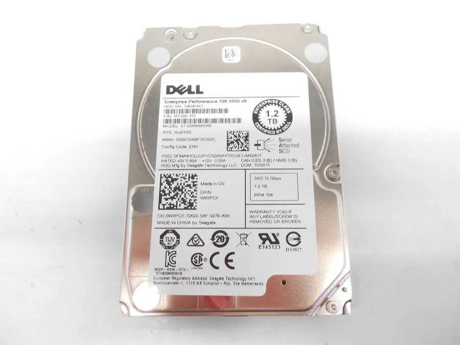 Жёсткий диск Dell WXPCX 0WXPCX ST1200MM0088 1.2TB 10K SAS 12GB/s 2.5 in HDD Hard