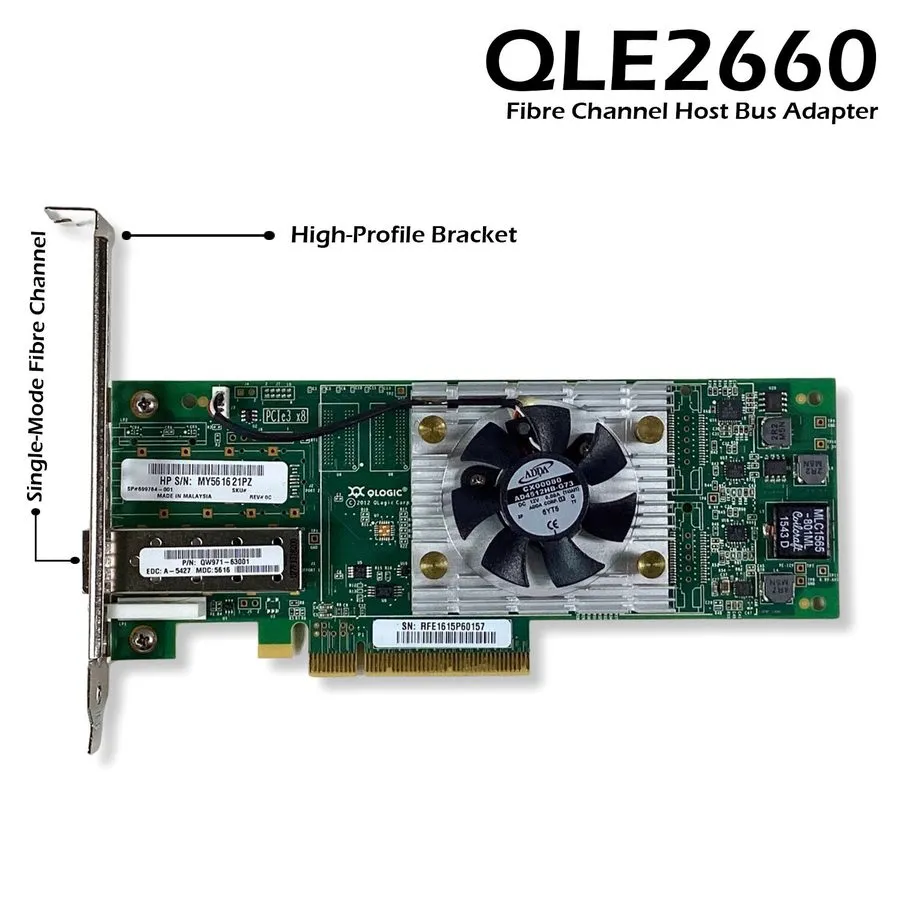 Трансивер QLE2660- Single Port 16GB Fibre Channel HBA w/SFP — фото лота 1