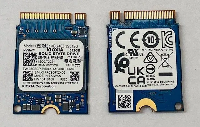SSD-накопитель 512GB NVMe SSD M.2 2230 KIOXIA BG4 KBG40ZNS512G PCIe Gen3 Excelle